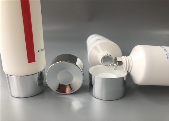 Silver Plating Empty Cosmetic Tubes With 2C Silk Printing Head Foil Sealed Screw Cap