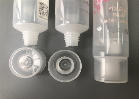 Natural Color Plastic Cosmetic Tubes Silk Screen Printing Diameter 30mm With Natural Cap