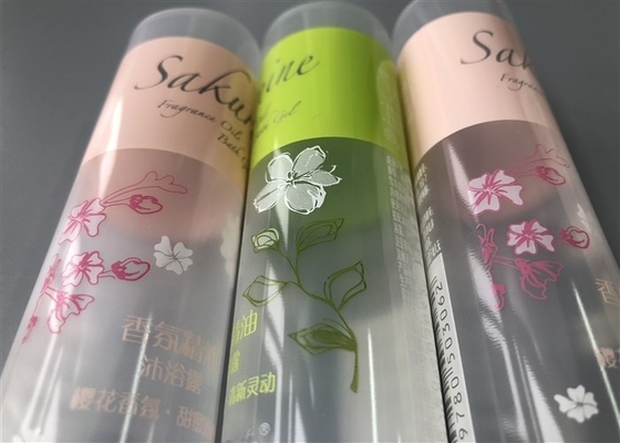 Natural Color Plastic Cosmetic Tubes Silk Screen Printing Diameter 30mm With Natural Cap