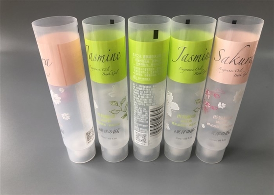Natural Color Plastic Cosmetic Tubes Silk Screen Printing Diameter 30mm With Natural Cap
