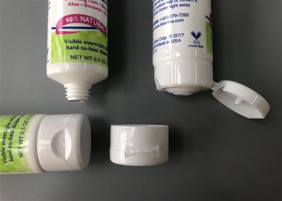 White Flip Top Cap Dia 25 Plastic Tube Packing 5 Layer 14g Dipar Rash 4c Offset Printing