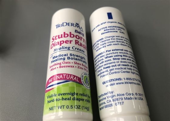 White Flip Top Cap Dia 25 Plastic Tube Packing 5 Layer 14g Dipar Rash 4c Offset Printing