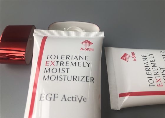 Super Oval Hand Cream Tube Packaging With Shiny Red Electroplate Cap