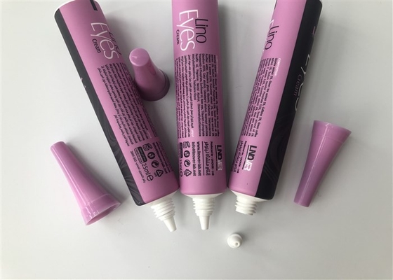 30ml Eye Plastic Cream Tubes Purple Offset Pritning On White Diameter 22mm